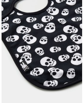 Babero Polka Skulls