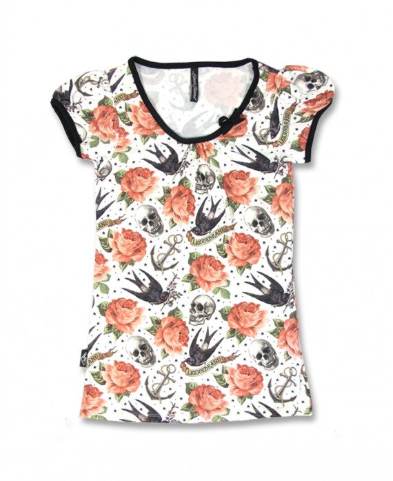 Camiseta Skulls y Rosas WH